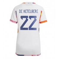 Echipament fotbal Belgia Charles De Ketelaere #22 Tricou Deplasare Mondial 2022 pentru femei maneca scurta